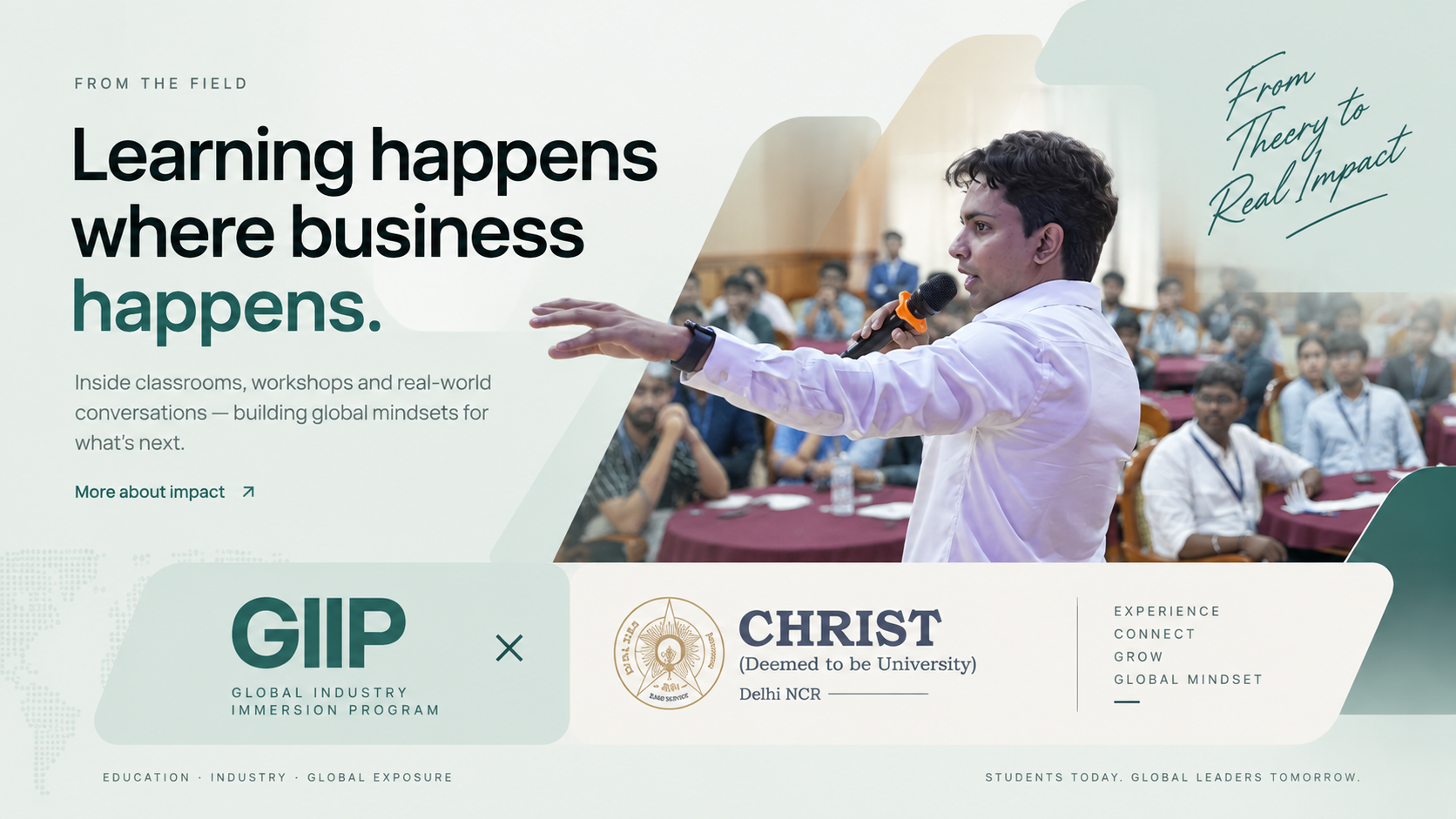 GIIP × CHRIST (Deemed to be University) — learning happens where business happens.